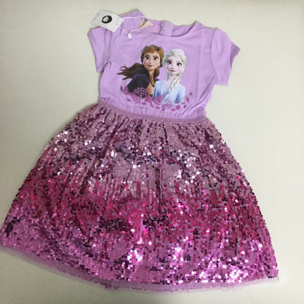 Frozen Elsa Anna sparkly cute sequin dress - Picture 2 of 7